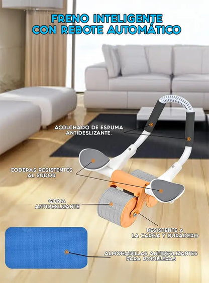 Rueda Abdominal Con Rebote Automático Y Temporizador Digital