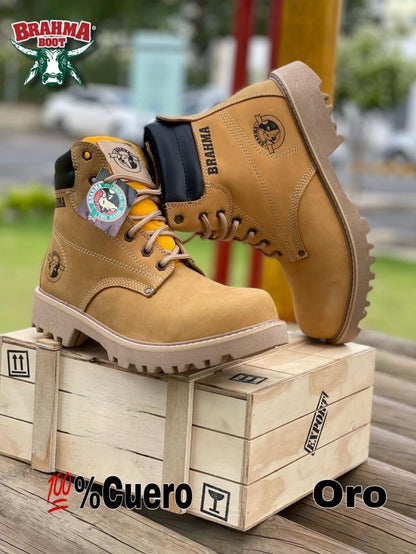BOTA BRAHMA CLASICA CUERO + CAJA | BOTA CON CUERO GENUINO DE ALTA CALIDAD ⚜️