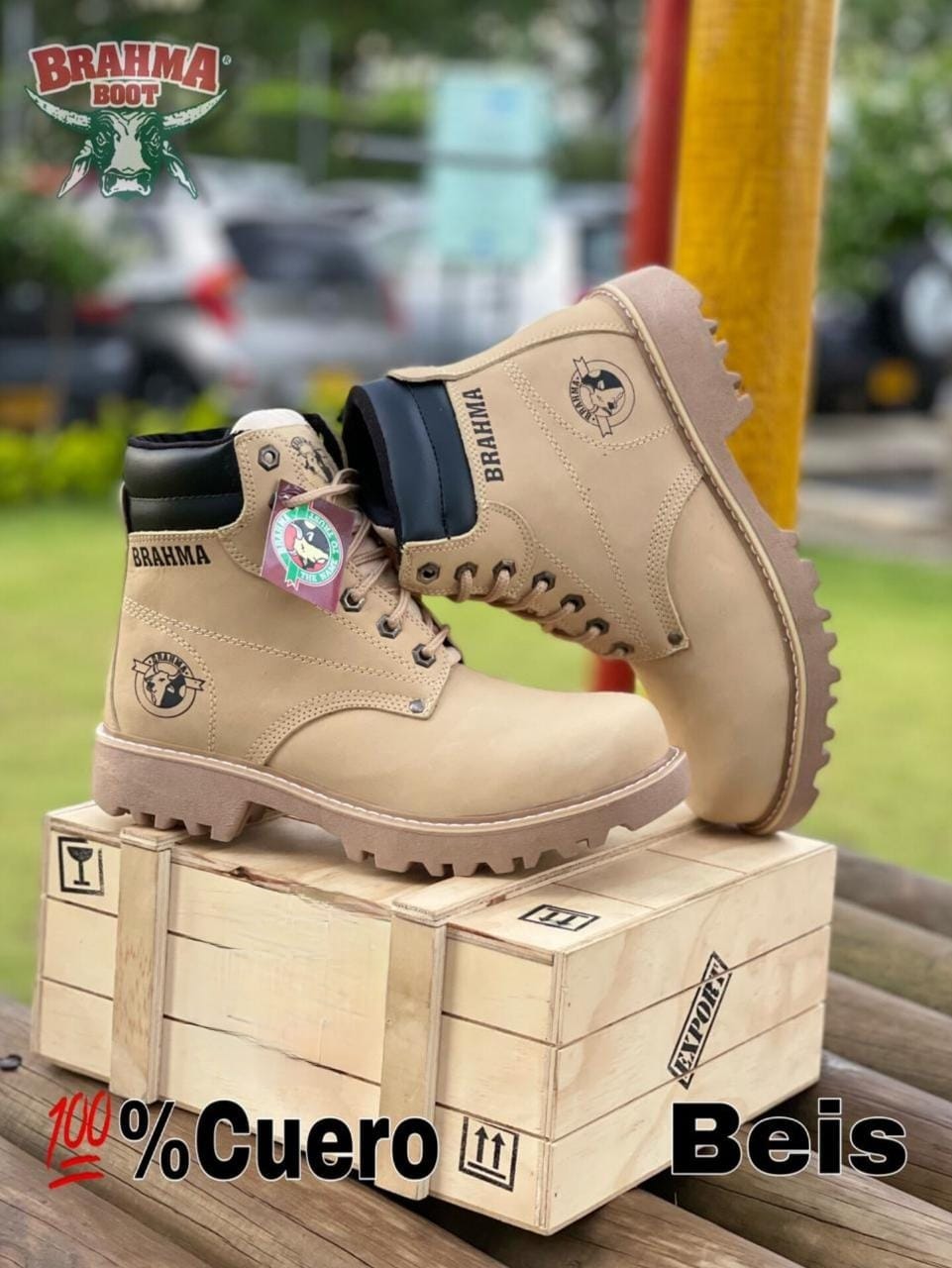 BOTA BRAHMA CLASICA CUERO + CAJA | BOTA CON CUERO GENUINO DE ALTA CALIDAD ⚜️
